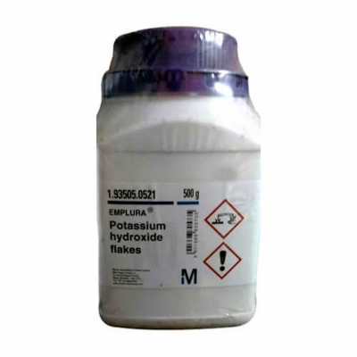 Picture of Potassium Hydroxide Flakes, 500gm Merck India