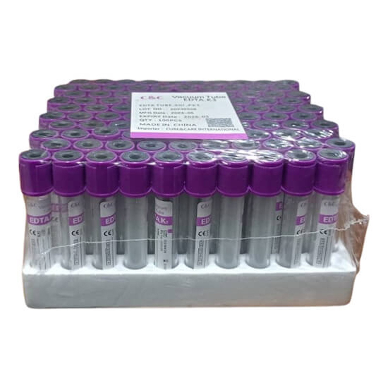 Picture of Blood Collection Tube 3mL with EDTA 100 Pcs