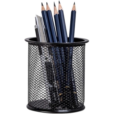 Picture of Basics Wire Mesh Pen Cup, Black
