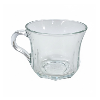 Picture of Cups with Saucers, Demitasse Clear Glass Drinkware, Set of 6 Cups and 6 Saucers for Coffee, Tea and Espresso Lover