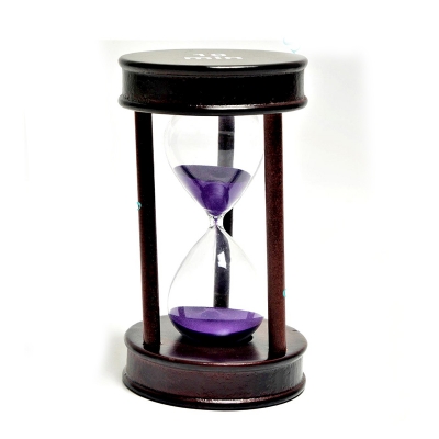 Picture of 15 Minutes / 10 Minutes Glass Hourglass Wood Frame Wooden Frame Sandglass Home Kitchen Timer Clock