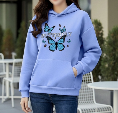 Picture of Premium Comfortable Printed Ladies Winter Hoodie