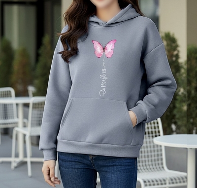Picture of Premium Comfortable Printed Ladies Winter Hoodie