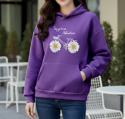 Picture of Premium Comfortable Printed Ladies Winter Hoodie
