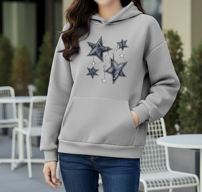 Picture of Premium Comfortable Printed Ladies Winter Hoodie