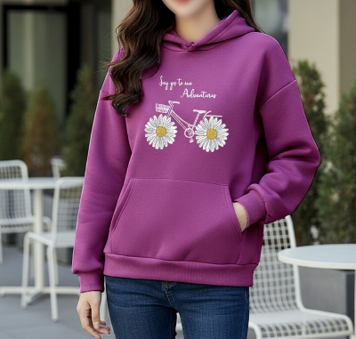 Picture of Premium Comfortable Printed Ladies Winter Hoodie