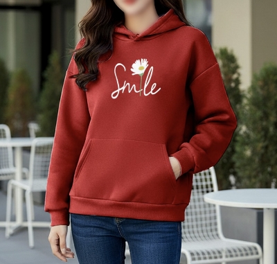 Picture of Premium Comfortable Printed Ladies Winter Hoodie