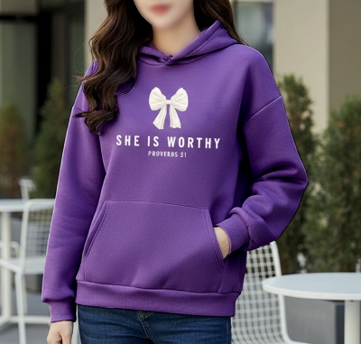 Picture of Premium Comfortable Printed Ladies Winter Hoodie