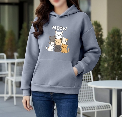 Picture of Premium Comfortable Printed Ladies Winter Hoodie