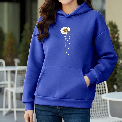 Picture of Premium Comfortable Printed Ladies Winter Hoodie