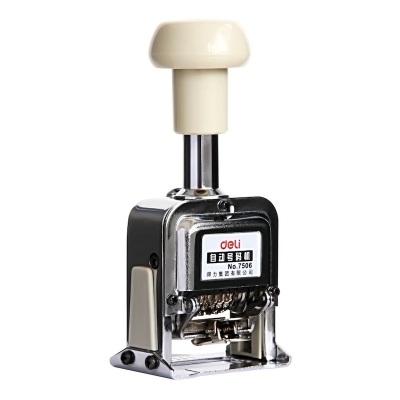 Picture of Deli 7506 automatic numbering machine 6 digit manual coding tumarking 2 bit 3 bit paper this book page marking Is