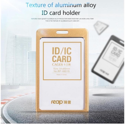 Picture of 2 PCS Reap Aluminum Name Badge Holder Vertical ID Card holder