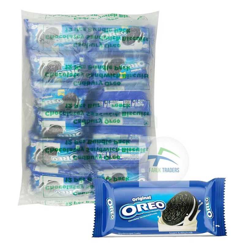 Picture of Oreos Vanilla Cream Chocolate Biscuit - of Pack  12 (50gm Each)