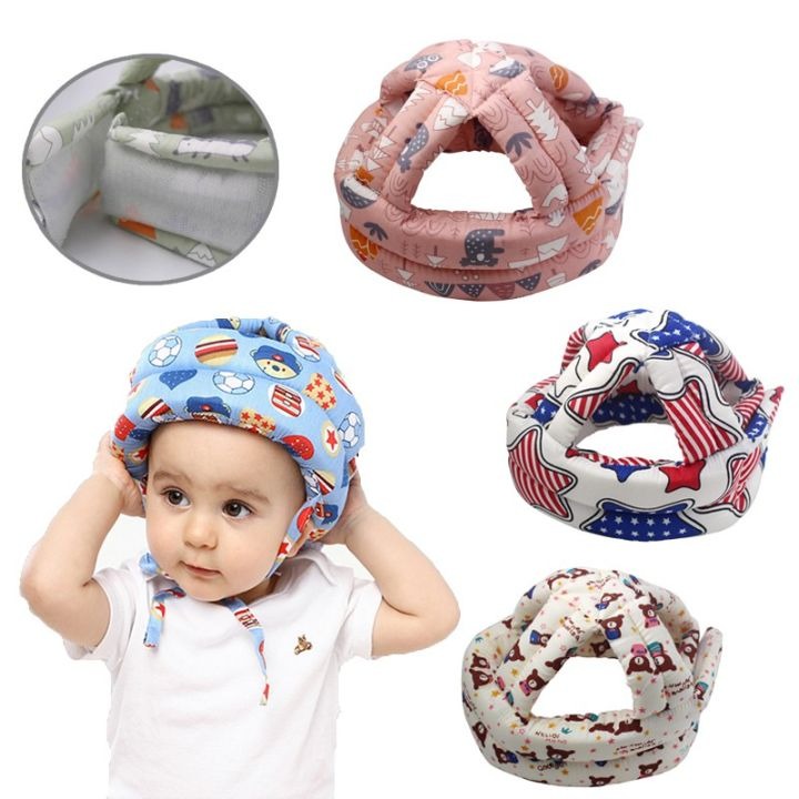 Picture of Baby Safety Helmet Protector Adjustable Harness Baby Head Protector without Bumps Head Cushion Safety Helmet D Leathers