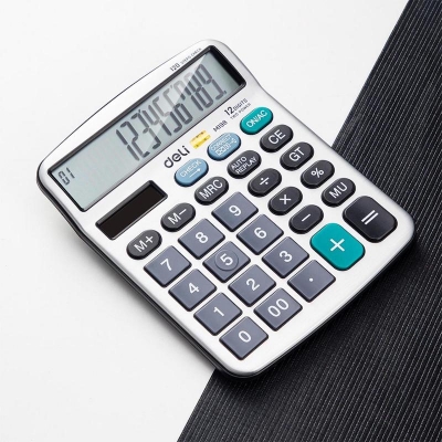 Picture of Deli Calculator M19810 - Black and White