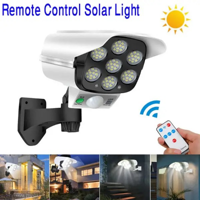 Picture of Remote Control 77 Led Solar Motion Sensor Lamp Multicolor 