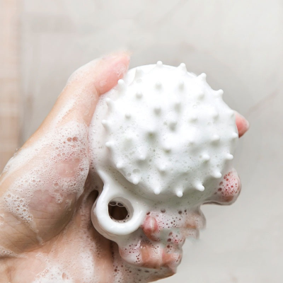 Picture of White Head Massage Comb – Silicone Scalp Scratcher & Shampoo Brush (Orginal China)