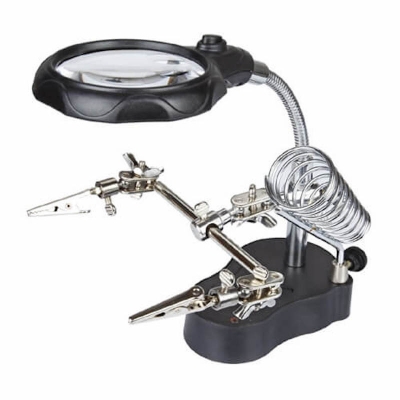 Picture of Helping Hand Magnifier LED Light with Soldering Stand