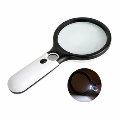 Picture of Handheld Magnifying Glass with 3 LED 75mm