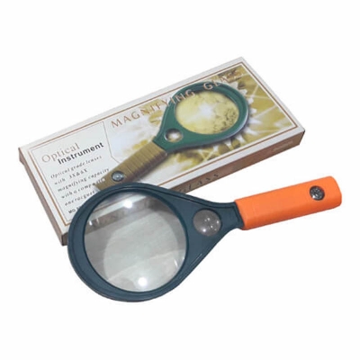Picture of Hand Magnifying Glass 90 mm, Orange-Green