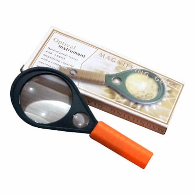 Picture of Hand Magnifying Glass 50mm Orange and Green