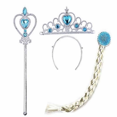 Picture of Baby Girls Accessories Elsa Princess Accessories Cosplay Kids Headband Newborn Baby Accessories Birthday Gift Crown Magic Stick