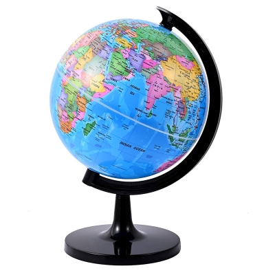 Picture of 32cm World Globe Educational Political Map Swivel Rotating Desk Top Globe - Geography Learning Home School Office Decoration - Diameter 32cm
