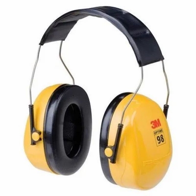 Picture of Hearing Protection, Ear Protectors, NRR 26 dB, Ideal for heavy equipment operations, 3M™ Peltor™ Optime 98 Over the Head Ear muff,