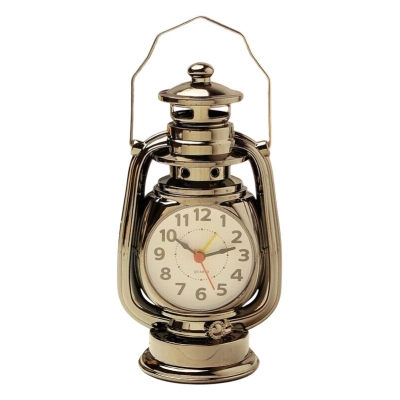Picture of Vintage Alarm Clock Retro Oil Lamp Alarm Clock Watch Table Kerosene Light Clock Living Room Decor Articles Office Craft Ornament