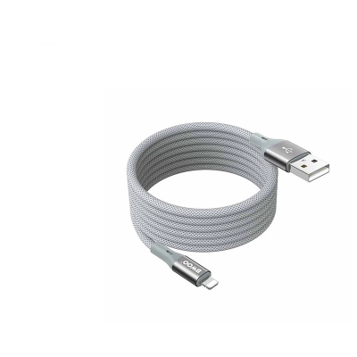 Picture of Bwoo BO-X311L USB Male to Lightning Male, 1 Meter, Grey Braided Charging & Data Cable