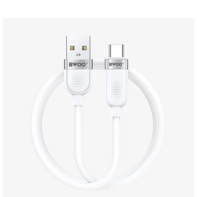 Picture of Bwoo BO-X315C USB Male to USB Type-C Male, 1 Meter, White Charging & Data Cable