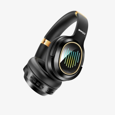 Picture of BWOO BW-586 Folding Wireless Headphones Noise Cancelling BT V5.4 RGB Light