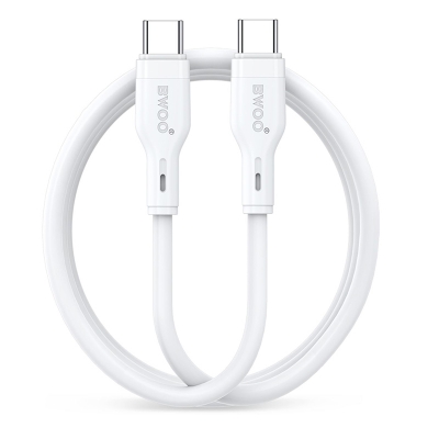 Picture of Bwoo BO-X286CC USB Type-C Male to Male, 1 Meter, White Charging & Data Cable