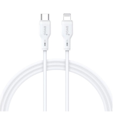 Picture of Bwoo BO-X286CL USB Type-C Male to Lightning Male, 1 Meter, White Charging & Data Cable