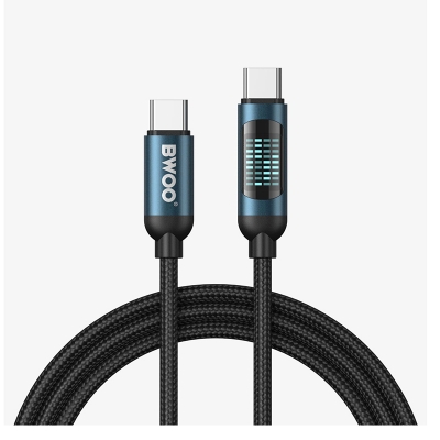 Picture of Bwoo BO-X305C-L USB Type-C Male to Lightning Male, 1 Meter, Black Charging & Data Cable