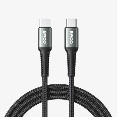 Picture of Bwoo BO-X288C-C-2M USB Type-C Male to Male, 2 Meter, Black Charging & Data Cable