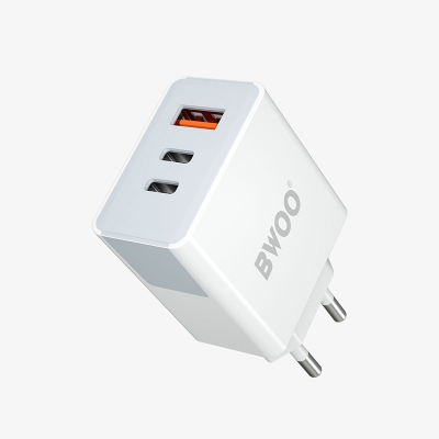 Picture of Bwoo BO-CDA133 40W PD QC USB & Dual USB-C White Charger / Charging Adapter (EU)