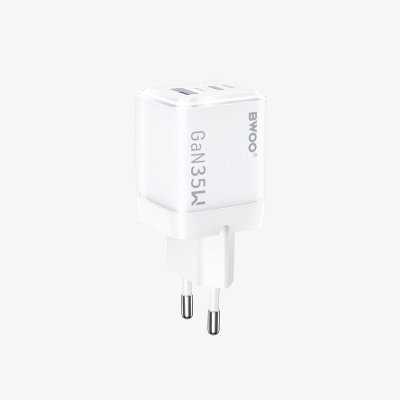 Picture of Bwoo BO-CDA222 35W GaN USB & USB-C White Charger / Charging Adapter (EU)