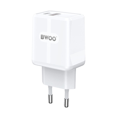Picture of Bwoo BO-CDA170 20W PD QC3.0 USB & USB-C White Charger / Charging Adapter (EU)