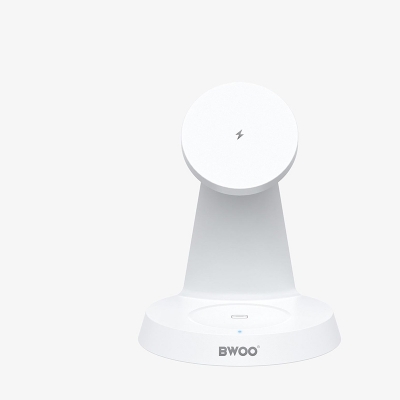 Picture of Bwoo BO-WL23 15W White 3 in 1 Magnetic Wireless Charger