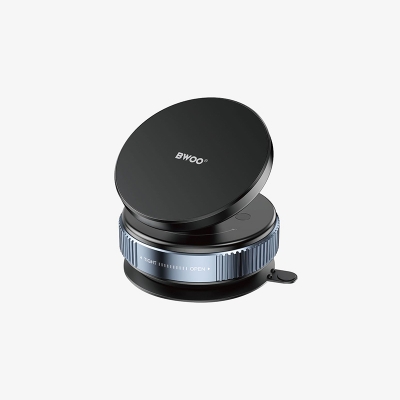 Picture of Bwoo BO-ZJ138 Black 360 Degree Rotating-lock Vacuum Suction Magnetic Phone Holder