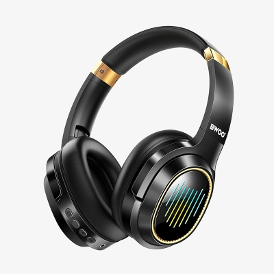 Picture of Bwoo BO-BW586 RGB Over Ear Bluetooth Black Noise Cancelling Headphone