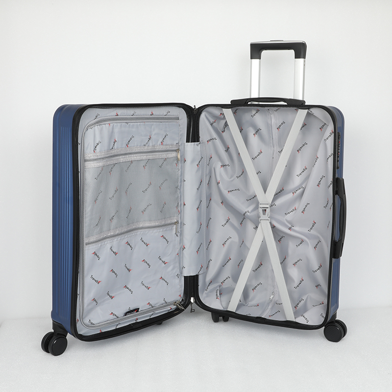 Picture of Travello 24 Inch Royal Zipper Unbreakable Body More Capacity Water Resistant Aluminum Luggage- Trolley Dark Blue