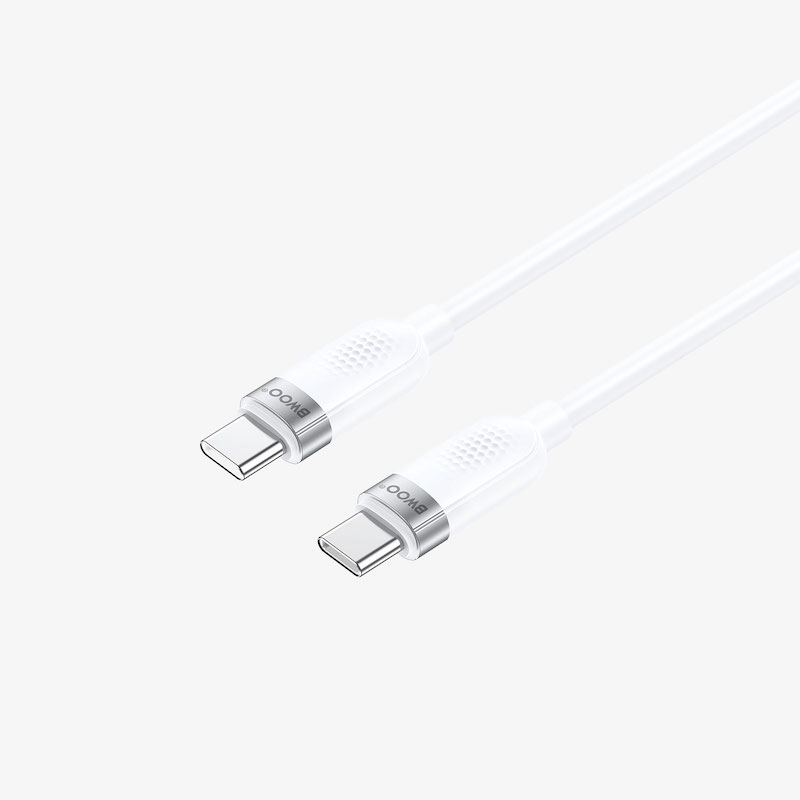 Picture of Bwoo BO-X315C-C USB Type-C Male to Male, 1 Meter, White Charging & Data Cable