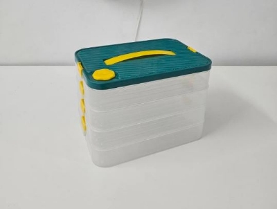 Picture of Dumplings Samosa Storage Box Refrigerator Momos Container Freezing Multi-Layer Frozen Food Grade