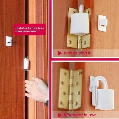 Picture of 1/2Pcs Anti Pinch Hand Hanging Door Stopper Plastic Cabinet Lock Household Children Finger Protector Anti-Trap Tool