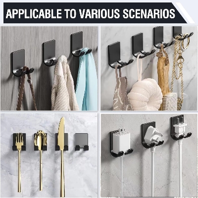 Picture of 1 pcs Punch Free Razor Holder Storage Hook Wall Shaving Shower Shelf Bathroom Rack Bathroom Accessories for Cell phone Wire plug hook