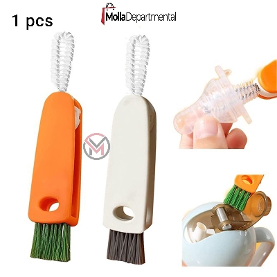 Picture of Beauty Nymph 3 in 1 Bottle Cap Detail Brush Multipurpose Bottle Gap Cleaner Brush for Insulation Cup Cover Groove Gap Deep Detail Cleaning Brushes Tool (White)