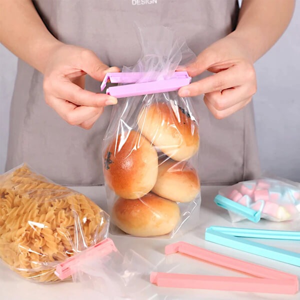 Picture of 12 Pcs Food Snack Package Bag Sealing Clips – Plastic Clips for Kitchen Storage & Organization (Multicolor)