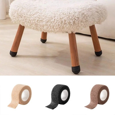 Picture of 2 pcs Rolls Self-Adhesive Tape Table Chair Leg Mat Round Square Furniture Leg Caps Foot Protection Cover Pads Wood Floor Protector